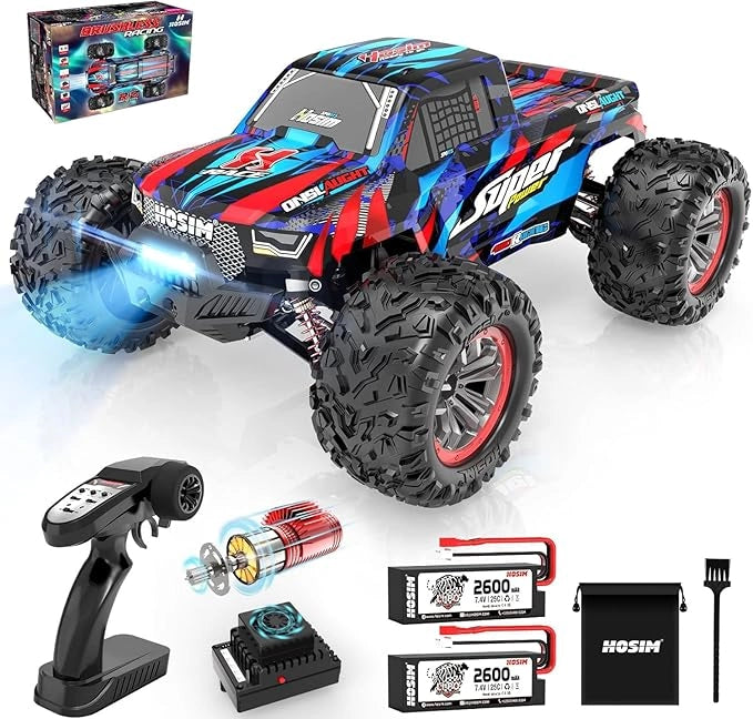 Hosim RC Car 1/10 Brushless SUPER X08 High Speed 43MPH All Terrain 4WD Off Road