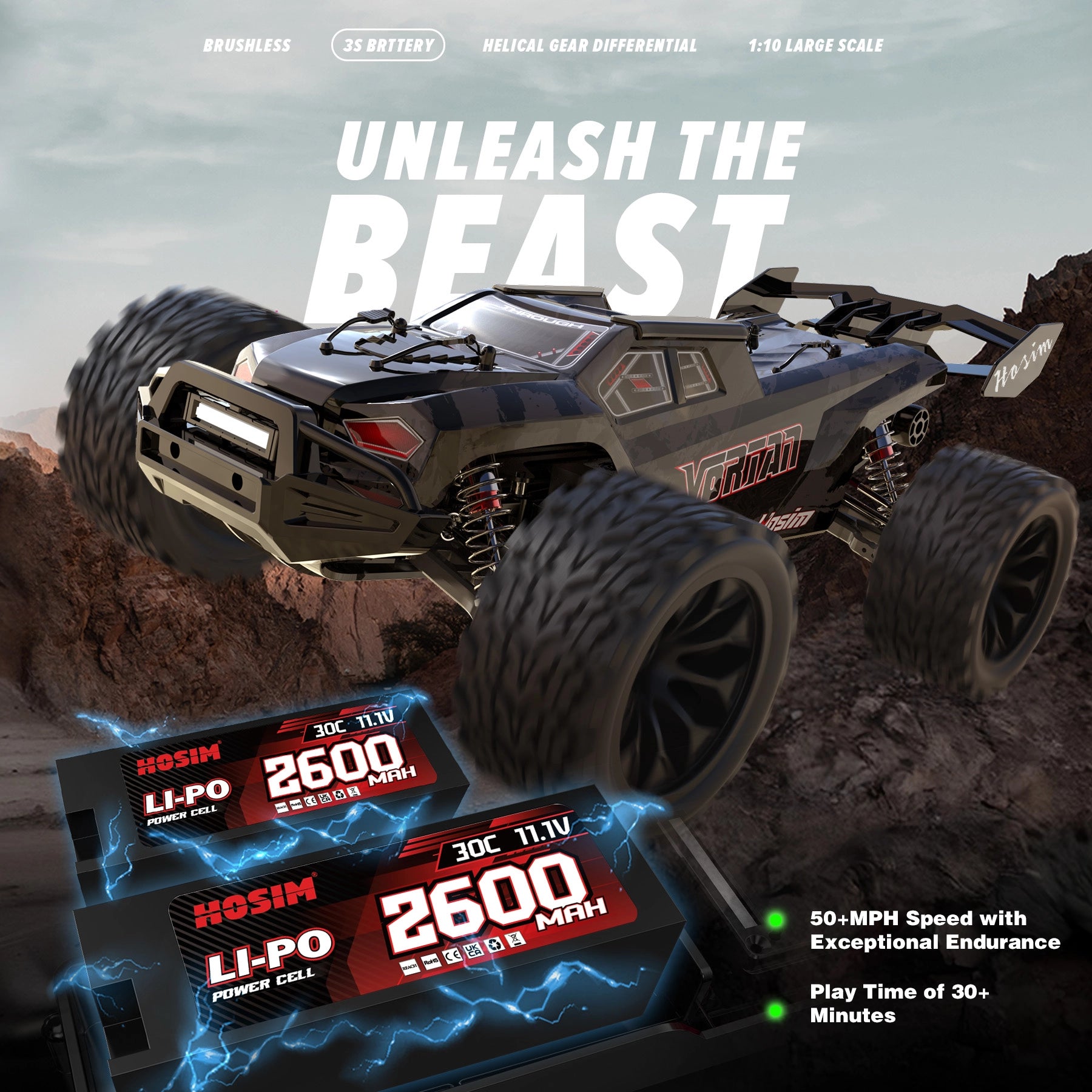 RC Car Mini 1/8 VORTAN X25 Truck for Adults Brushless High Speed All Terrain 4WD New Upgraded