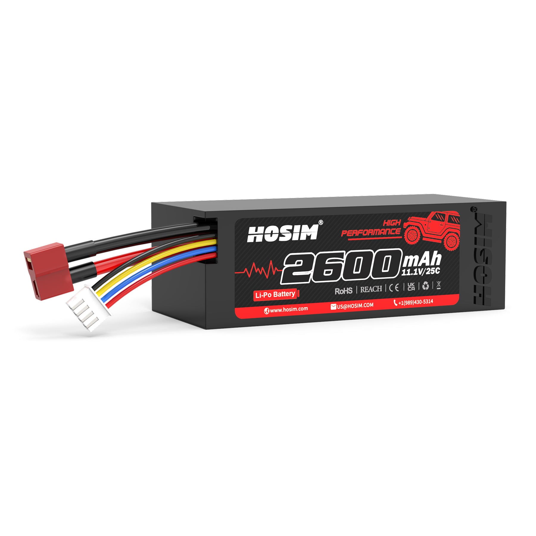 RC Car Battery 3S 11.1V 2600mAh Li-po Battery 25C for 1/10 Scale