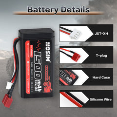RC Car Battery 1500 mAh 7.4V Li-Po Battery 2PCS For X03 X05 X06 X15 X16 X07 X08 X17 X27 X25