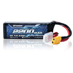 Hosim 14.8V 2200mAh 4S 100C LiPo Battery with XT60 Connector for RC Cars & Models