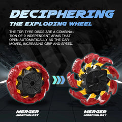 HOSIM 360° Flip 4WD Rechargeable RC Stunt Car for Kids - Double Sided Outdoor Toys with 1400mAh Battery & Easy Control for Boys & Girls - Safe ABS Plastic Construction - Perfect Gift for Outdoor Fun (Buy 1 Get 1 Free)