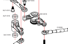HOSIM RC Car Metal Steering Components Parts MC12018 for 1:10 Scale Monster Truck X07 X08