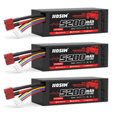 RC Cars Battery 25C 2S 7.4V 5200mAh forRC Truck X07 X08 X17 X25 X27 3PCS