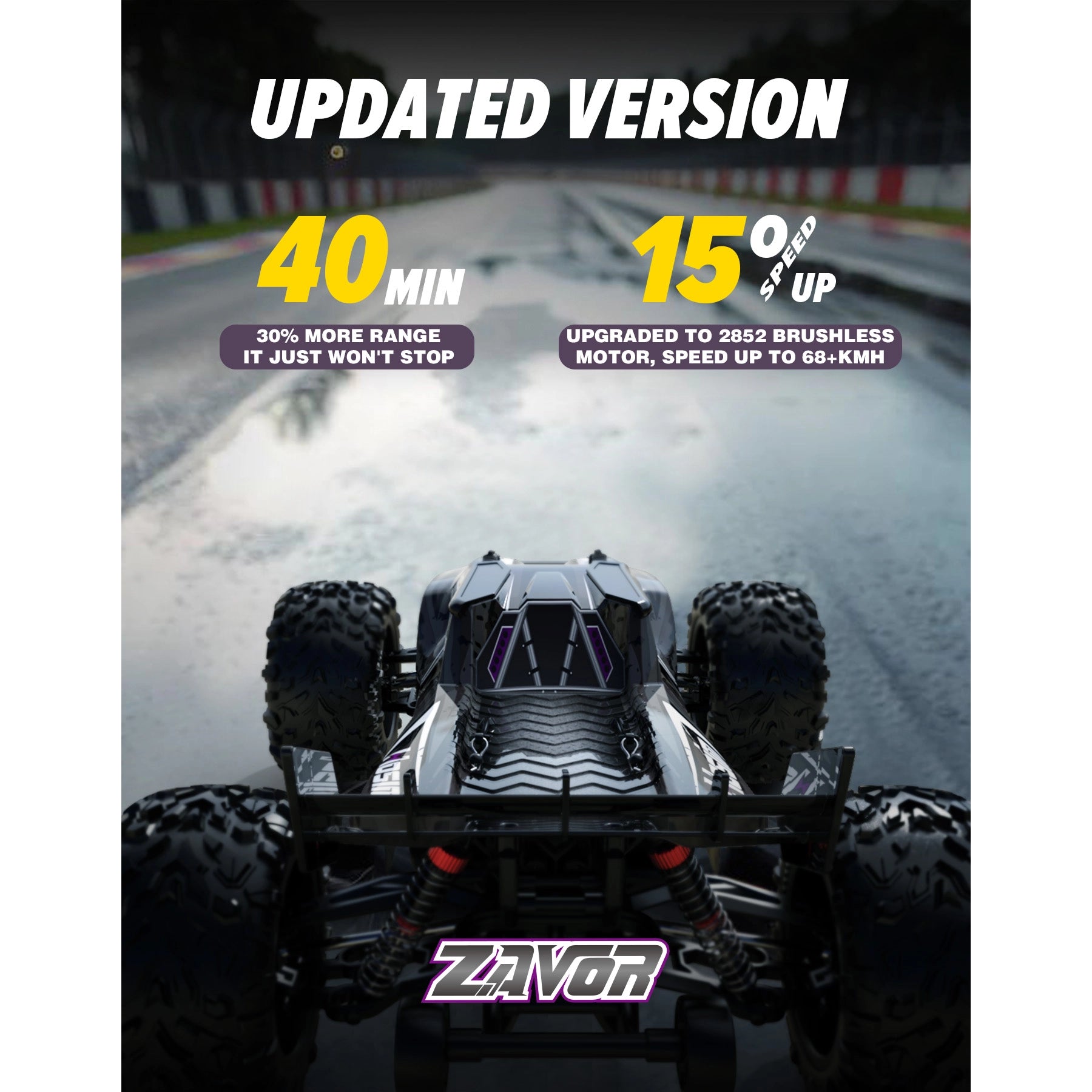 RC Car 1/10 Brushless ZAVOR X15W Fast 43+MPH All Terrain Monster Truck For Adults