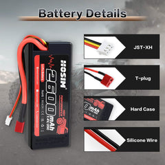 RC CAR BATTERY 2PCS 2S 7.4V 2600mAh Lipo Battery 25C Fit for X08 X07 X07W