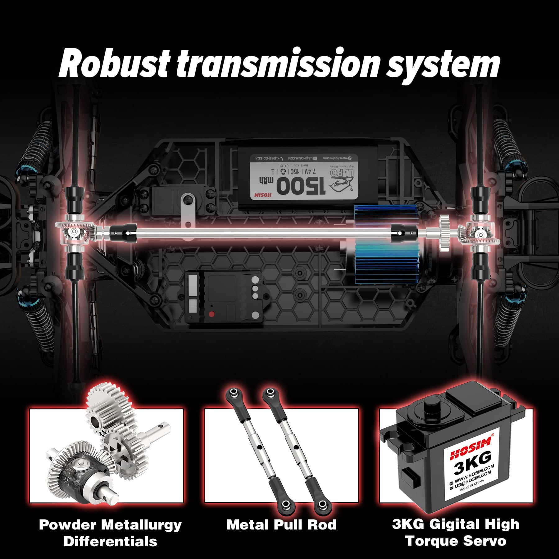 1/10 RC Car High Speed Remote Control Car Large RC Truck 48+ KMH, 4X4 Off-Road All Terrains Waterproof Hobby Grade Fast Racing Toy Gift Monster Trucks s for Adults and Kids Red