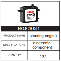RC Car steering engine F29-051 Accessory Spare Parts for 1:10 M23