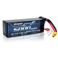 Hosim 14.8V 5000mAh 4S 100C LiPo Battery with XT60 Connector for RC Cars & Models