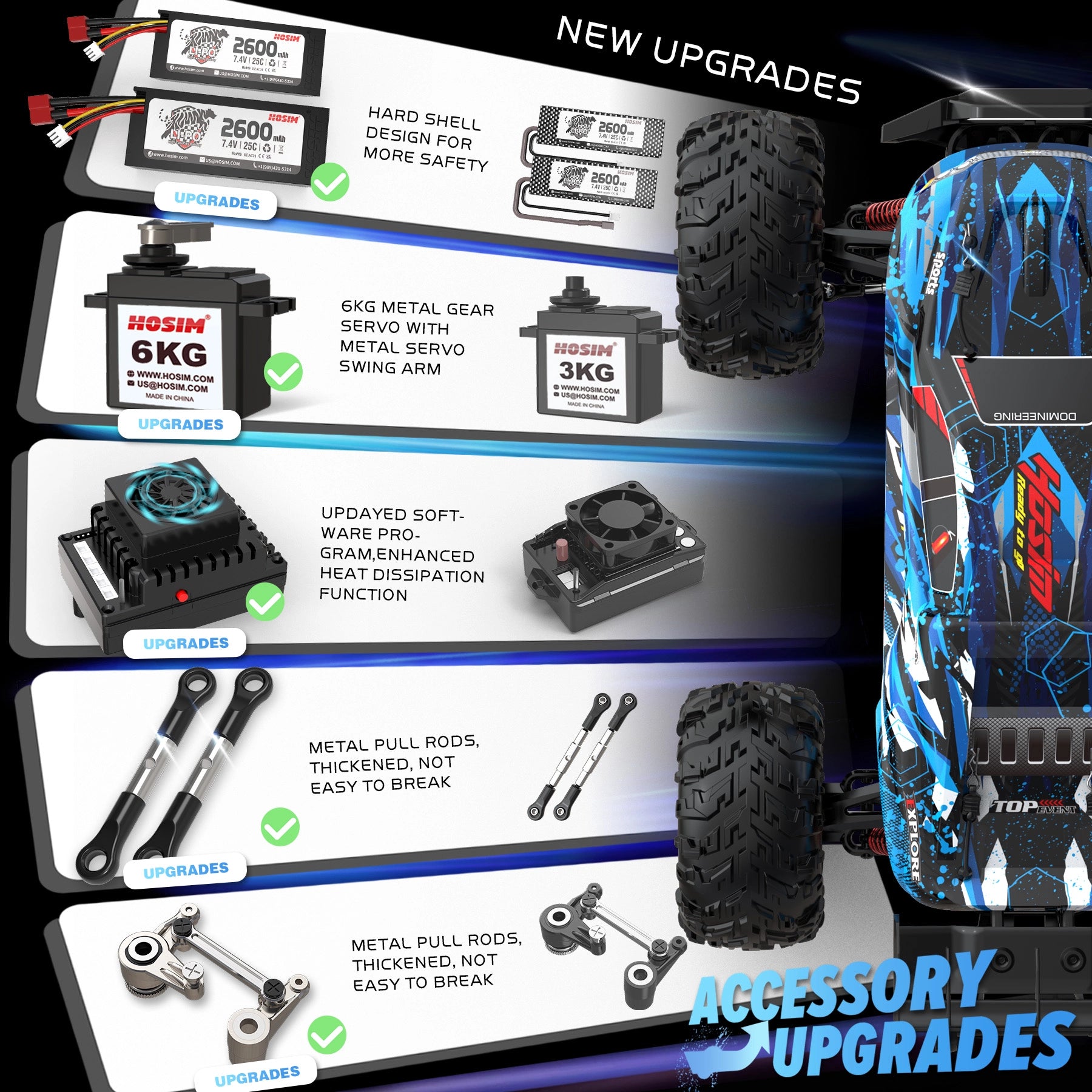 RC Car 1/10 Brushless SUPER X07 Fast 40MPH 4WD Off Road RC Monster Truck for Beginners New Version