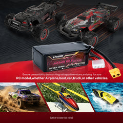 Hosim 22.2V 2200mAh 6S 100C LiPo Battery with XT60 Connector for RC Cars & Models