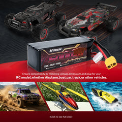 Hosim 22.2V 5000mAh 6S 100C LiPo Battery with XT90 Connector for RC Cars & Models