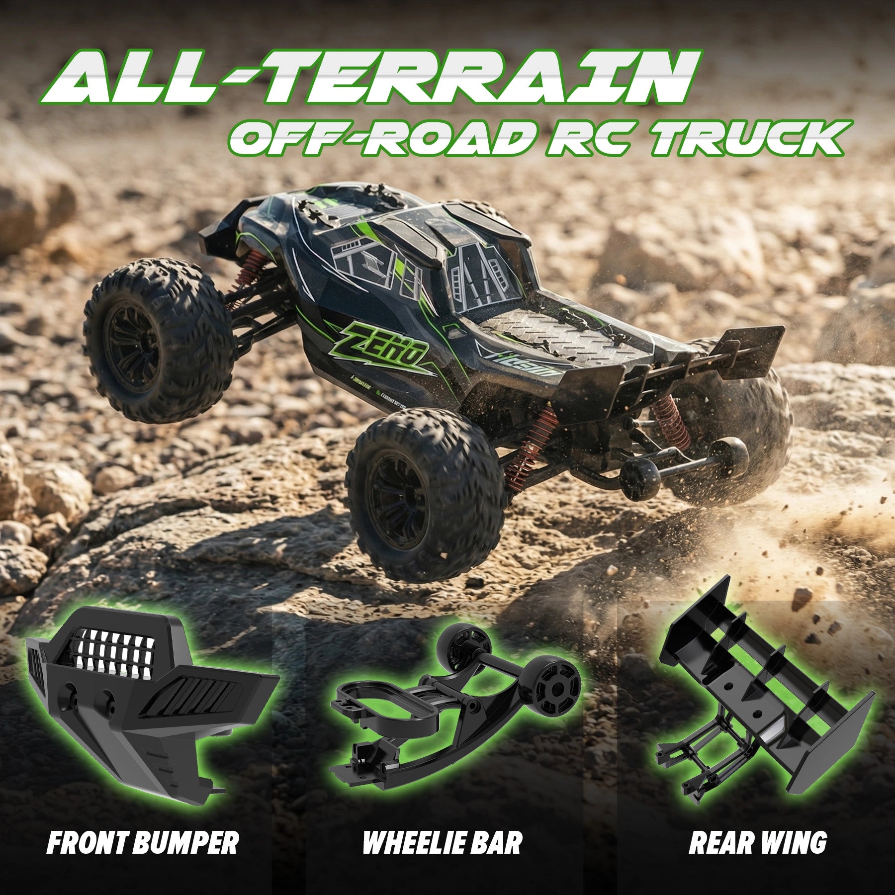 RC Car 1:10 Brushless Fast 60KM/H 4WD All Terrain Off-Road for Adults & Boys