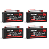 RC Car Battery 7.4V 1500mAh 15C Lipo Battery 4PCS