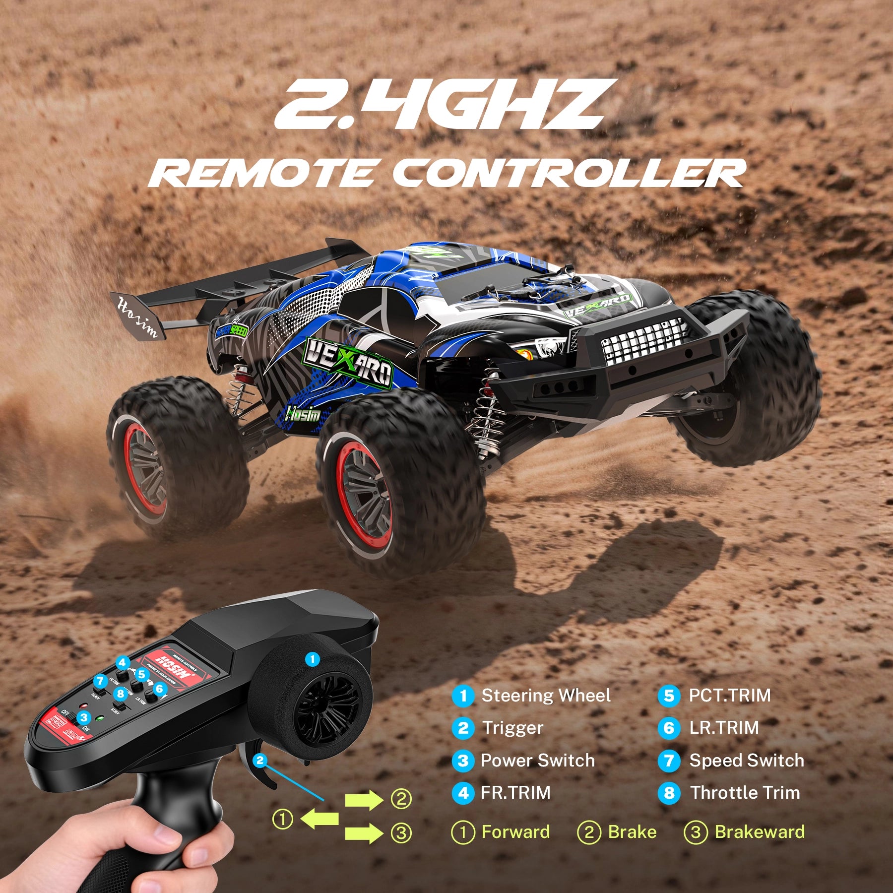 RC Car Mini 1/8 X27E Brushless High Speed Hobby Grade Waterproof Monster Truck For Adults
