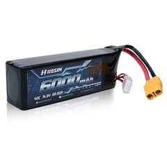 Hosim 14.8V 6000mAh 4S 40C LiPo Battery with XT90 Connector for RC Cars & Models