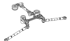 HOSIM RC Car Metal Steering Components Parts MC12018 for 1:10 Scale Monster Truck X07 X08