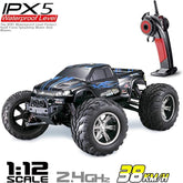 HOSIM All Terrain RC Car 9112, 38km/h 1/12 Scale Radio Controlled Electric Car - Offroad 2.4Ghz 2WD Remote Control Truck for Kids and Adults (Blue)