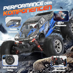 Hosim Ferngesteuertes Auto, 1:16 RC Offroad LKW mit 40km/h, 4WD Spielzeug Crawler für Kinder Und Erwachsene (9135, Blau)