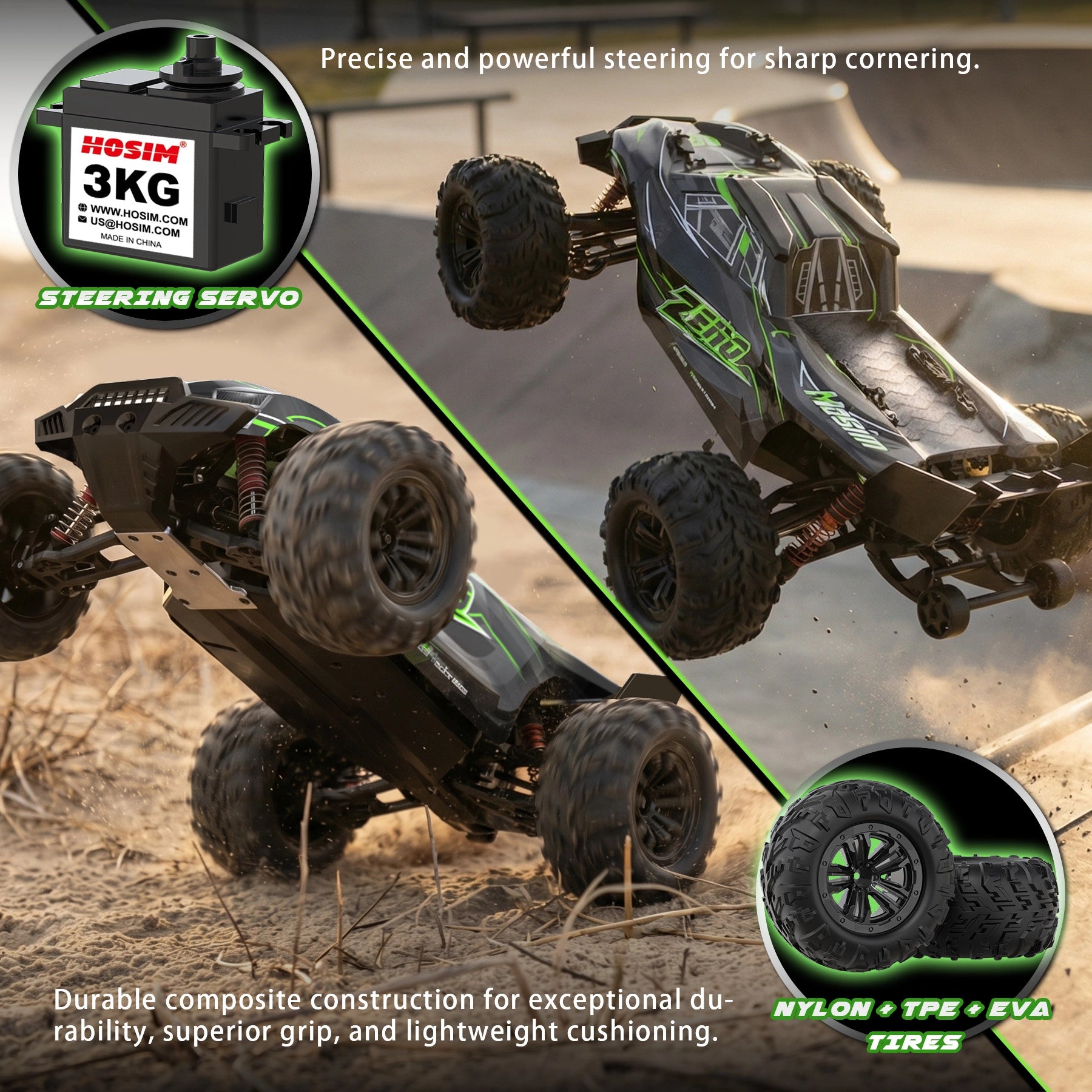 RC Car 1:10 Brushless Fast 60KM/H 4WD All Terrain Off-Road for Adults & Boys