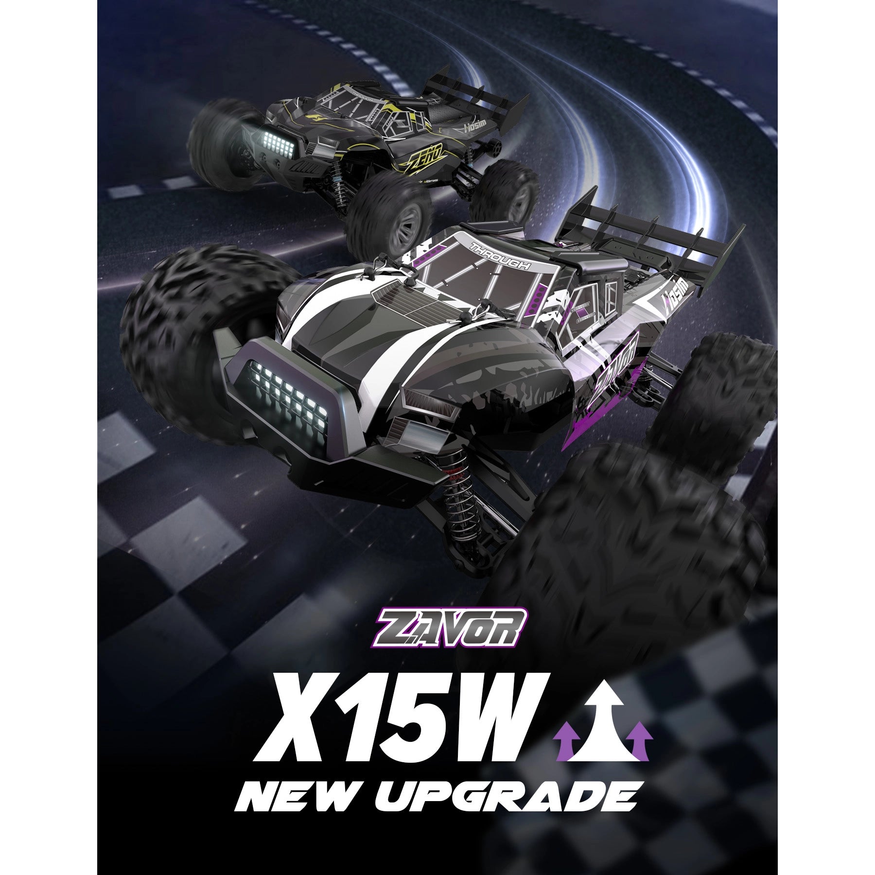 RC Car 1/10 Brushless ZAVOR X15W Fast 43+MPH All Terrain Monster Truck For Adults