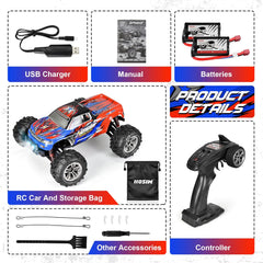 Hosim 1:16 RC Cars  RC Monster Truck 36+KPH All Terrain 4WD Off Road Vehiclefor Boys Kids and Adults Gift