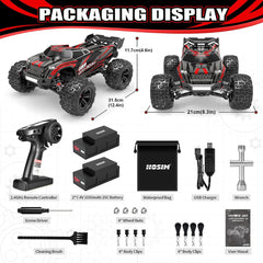 Hosim 1:16 Brushless RC Car High Speed Remote Control Car RC Monster Truck All Terrain Off-Road Waterproof for Adult Kids