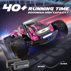 Hosim 1:14 RC Cars With Lights Off-Road Remote Control RC Trucks,4WD High Speed Vehicle Car Gift for Adults&Children