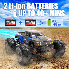 Hosim Ferngesteuertes Auto, 1:16 RC Offroad LKW mit 40km/h, 4WD Spielzeug Crawler für Kinder Und Erwachsene (9135, Blau)