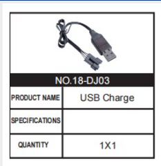 Hosim RC Car USB Charger 18-DJ03 for 1:16 Scale C1801 RC Truck