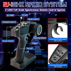 Hosim 1:14 RC Cars for Adults,Remote Control Car High Speed 40+ KPH Hobby Electric Off-Road Jumping RC Monster Truck Crawler Electric Vehicle Car Gift Toy