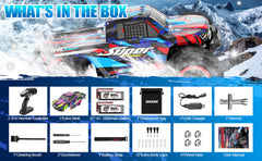 Hosim 1:10 Brushless RC Cars High Speed Remote Control Car RC Monster Trucks X-08 68+KM 4WD Off Road