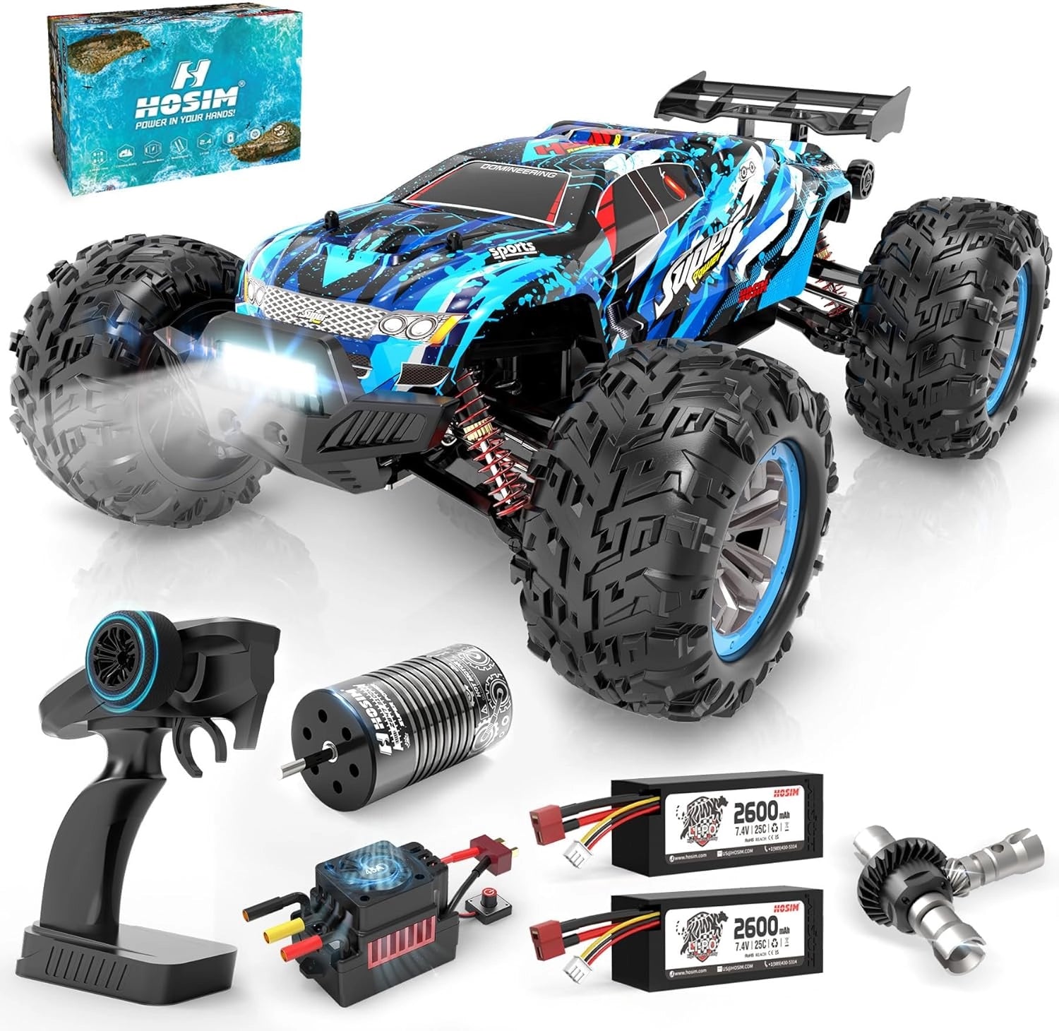 RC Car 1/10 Brushless SUPER X07 Fast 40MPH 4WD Off Road RC Monster Truck for Beginners New Version