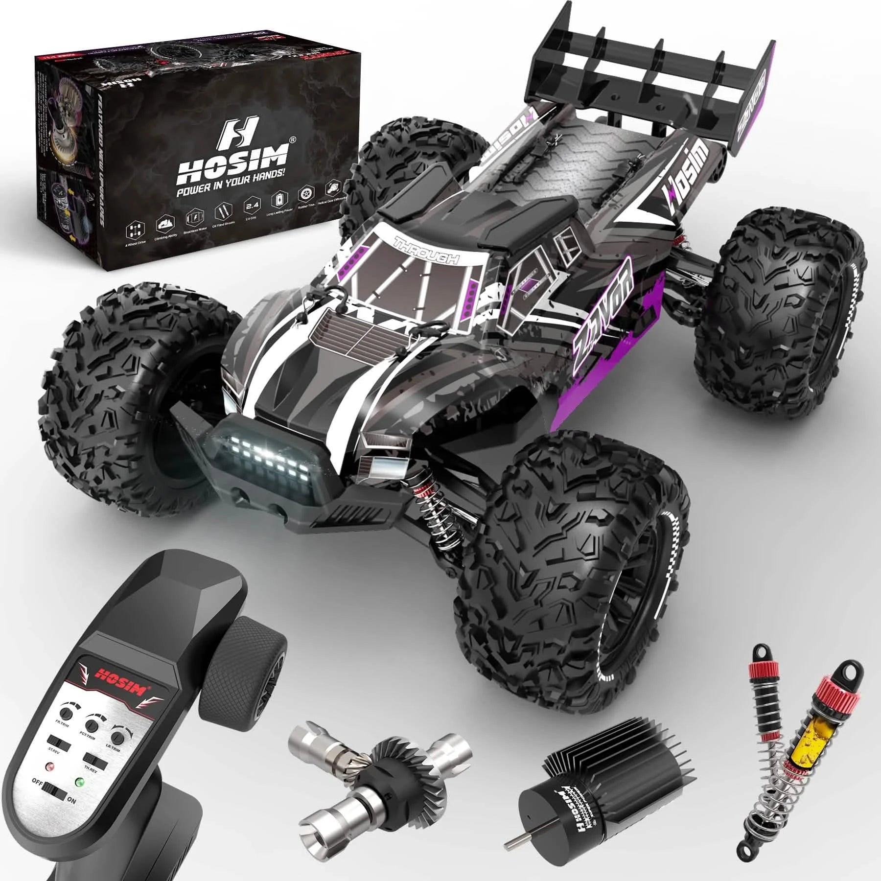 RC Car 1/10 Brushless ZAVOR X15W Fast 43+MPH All Terrain Monster Truck For Adults