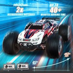 Hosim 1:10 RC Cars 48+ KMH 2.4GHz Remote Control Car 4WD Off Road Monster Truck Buggy Toy for Boys Teens Adults Gifts
