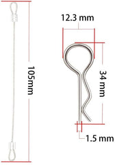 Hosim 2PCS 145mm Aluminum Alloy Silver RC,1.5mm Universal 1/8th 1/10th Scale RC Model Car Truck
