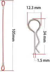 Hosim 2PCS 145mm Aluminum Alloy Red  1.5mm 1/8th 1/10th Scale RC Car