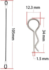 Hosim 2PCS 145mm Aluminum Alloy Black RC 1.5mm 1/8th 1/10th Scale RC Car