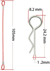 Hosim 2PCS 105mm Aluminum Alloy Red RC 1.2mm Universal 1/8th 1/10th RC Model Car Truck