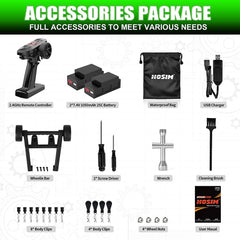 Hosim 1:16 Brushless RC Car 4WD Waterproof 60+KMH Fast Remote Control Truck Radio Cars Off-Road Hobby Grade Toy Crawler Electric Vehicle Gift for Boys Adult Children