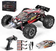 Hosim 1:16 RC Cars High Speed Remote Control Truck Radio 36+kmh 4WD Off-Road Hobby Buggy for Adults and Children 3 Batteries 40+min Play