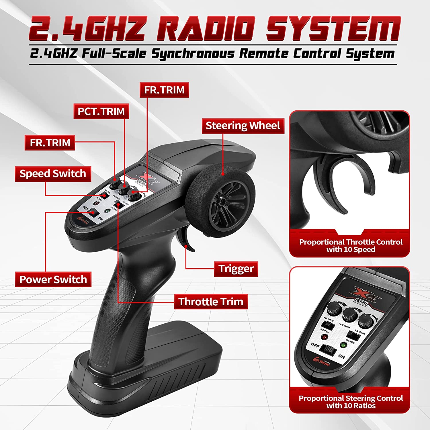Hosim RC Car 1/10 Brushless SUPER X07 High Speed 43MPH 4WD Off Road Monster Truck