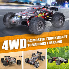 Hosim 1:16 RC Cars High Speed Remote Control Truck Radio 36+kmh 4WD Off-Road Hobby Buggy for Adults and Children 3 Batteries 40+min Play