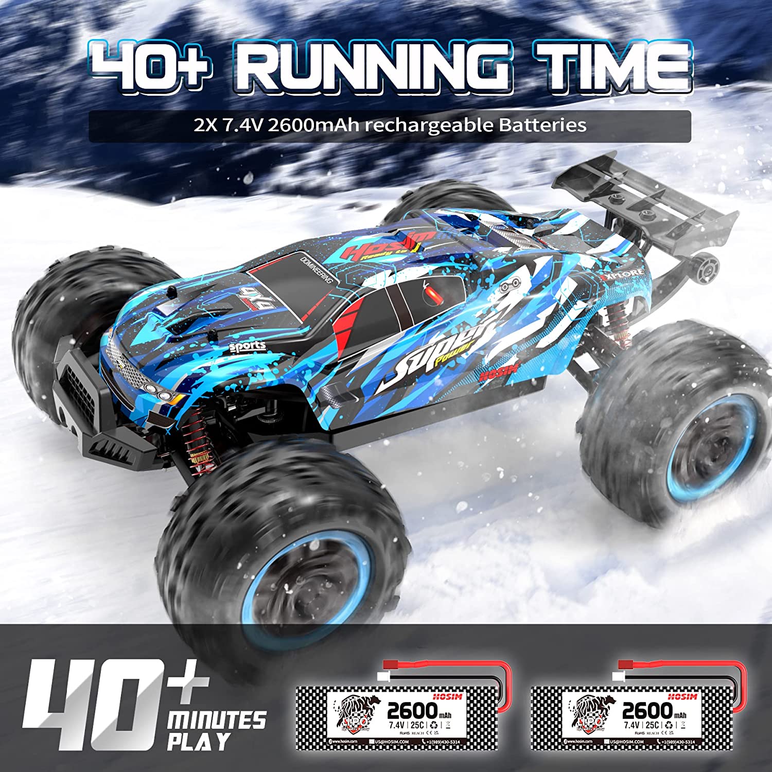 RC Car 1/10 Brushless SUPER X07 Fast 43MPH 4WD Off Road RC Monster Truck for Beginners