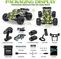 Hosim Bluetooth GPS Remote Control Car 1:16 4WD RC Car Truck with App,Radio Cars Off Road Waterproof Hobby Grade Trucks for Child Adults