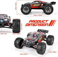 Hosim 1:16 RC Cars High Speed Remote Control Truck Radio 36+kmh 4WD Off-Road Hobby Buggy for Adults and Children 3 Batteries 40+min Play