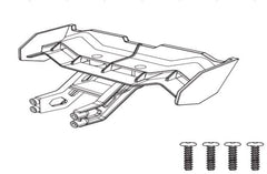 Hosim RC Car Tail Wing 1612A for 1:16 Scale H17 HB17 RC CAR