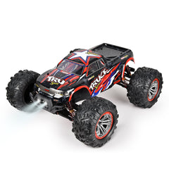 Hosim 1:10 Large Scale RC Car Monster Truck Upgraded 9125 Red Remote Control Car with Oil Shock + Dual Batteries