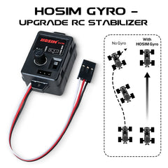 HOSIM GY‑V1 RC Car Gyroscope, Steering Gyro for RC Off‑road Truck, Stability Stabilizer Module