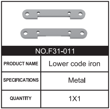 RC Car Lower code iron F31-011 Accessory Spare Parts for 1:8 M33